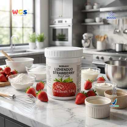 BODUO Lizhenduo Strawberry Pulp Jam 1.2 kg | Strawberry Drink Base &amp; Topping