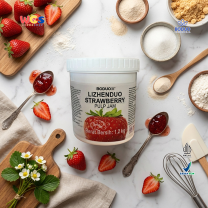 BODUO Lizhenduo Strawberry Pulp Jam 1.2 kg | Strawberry Drink Base &amp; Topping