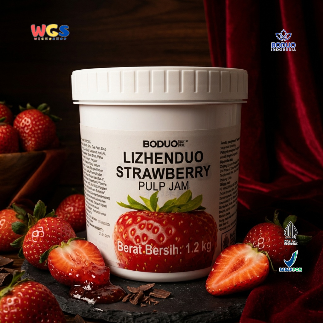 BODUO Lizhenduo Strawberry Pulp Jam 1.2 kg | Strawberry Drink Base &amp; Topping