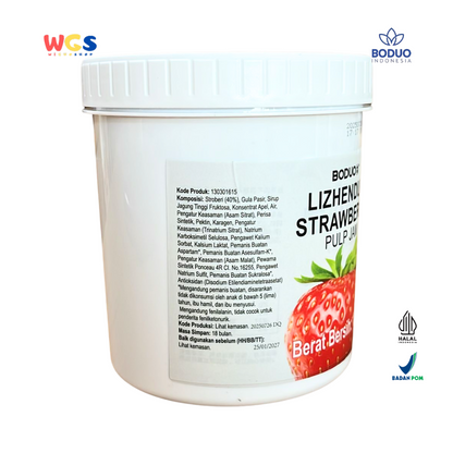 BODUO Lizhenduo Strawberry Pulp Jam 1.2 kg | Base Minuman & Topping Stroberi