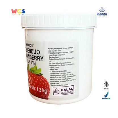 BODUO Lizhenduo Strawberry Pulp Jam 1.2 kg | Base Minuman & Topping Stroberi