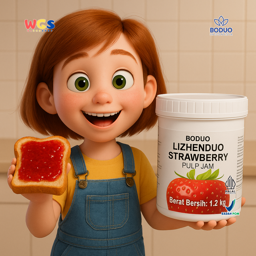 BODUO Lizhenduo Strawberry Pulp Jam 1.2 kg | Base Minuman & Topping Stroberi