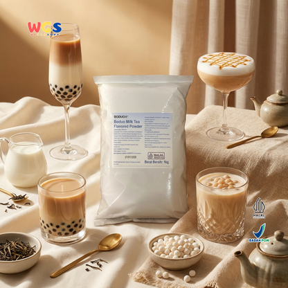 Boduo Milk Tea Flavored Powder Dairy Creamer Low Fat 1kg - Contemporary Drinks, Thai Tea and Dessert