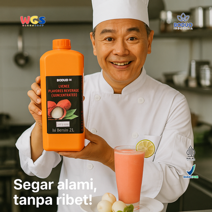 BODUO Lychee Flavored Beverage (Concentrated) 2L - Halal & BPOM untuk Minuman dan Dessert Kekinian