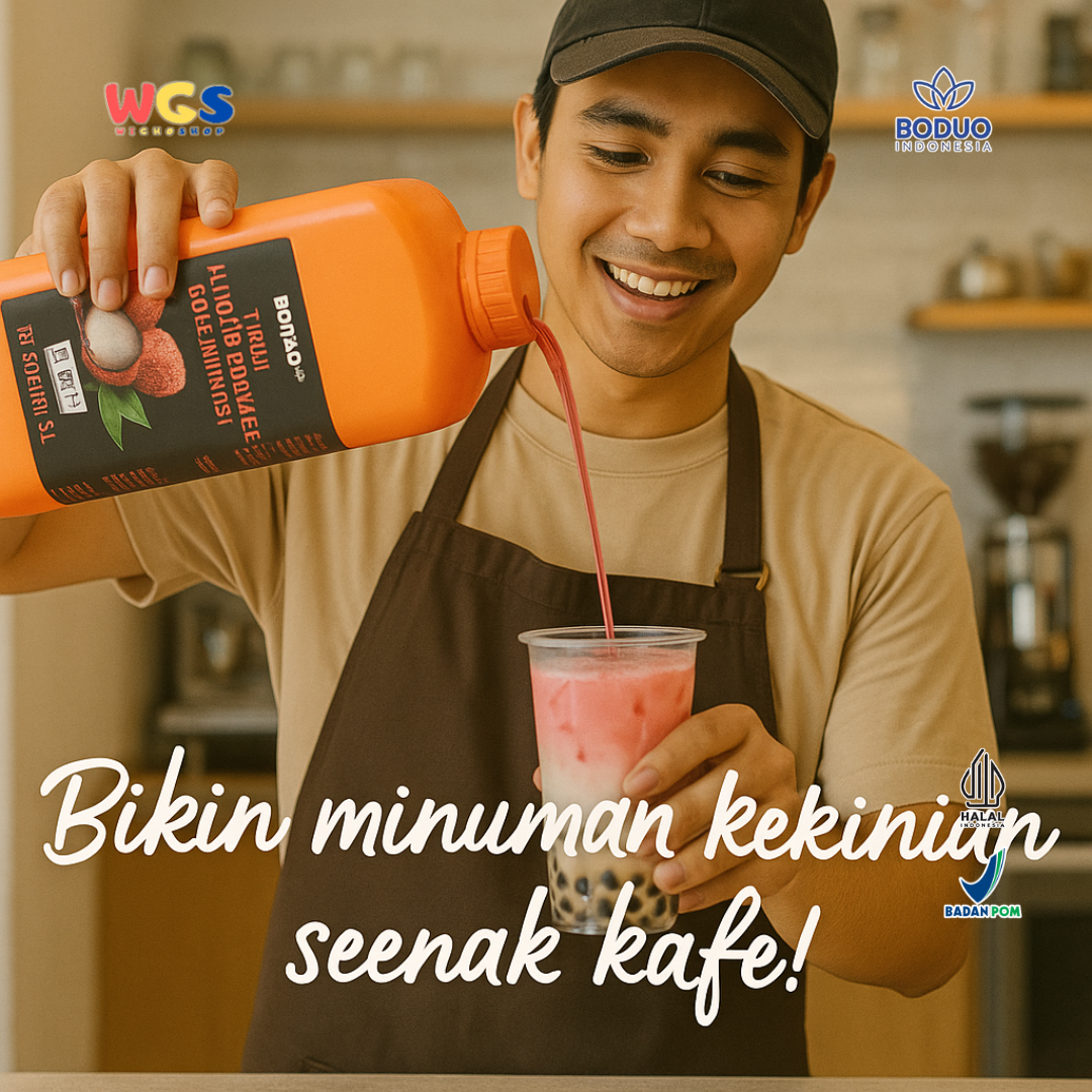 BODUO Lychee Flavored Beverage (Concentrated) 2L - Halal & BPOM untuk Minuman dan Dessert Kekinian