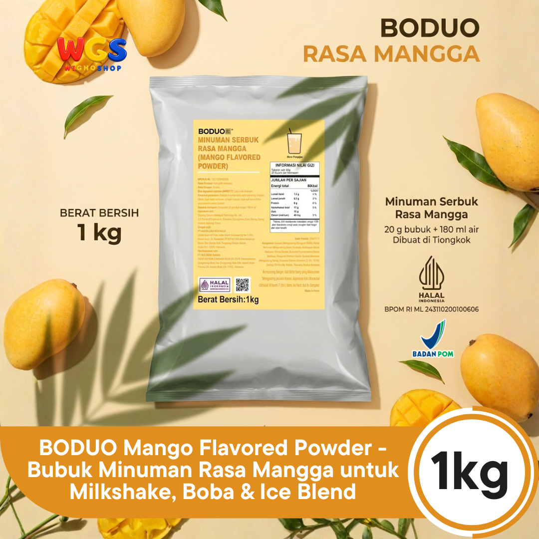 BODUO Mango Flavored Powder 1kg – Halal and BPOM