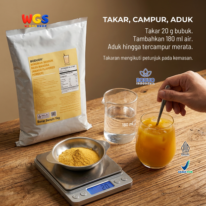 BODUO Mango Flavored Powder 1kg – Halal and BPOM
