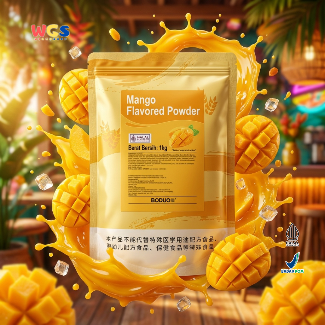BODUO Mango Flavored Powder 1kg – Bubuk Minuman Rasa Mangga untuk Jus, Smoothie & Dessert