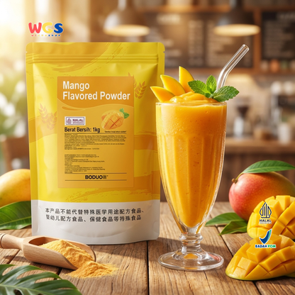 BODUO Mango Flavored Powder 1kg – Bubuk Minuman Rasa Mangga untuk Jus, Smoothie & Dessert
