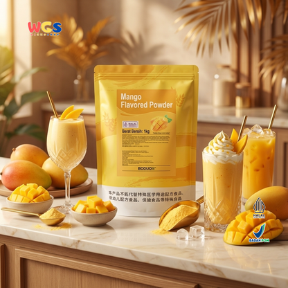 BODUO Mango Flavored Powder 1kg – Bubuk Minuman Rasa Mangga untuk Jus, Smoothie & Dessert