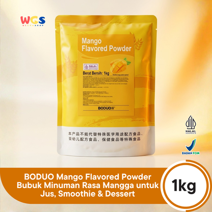 BODUO Mango Flavored Powder 1kg – Bubuk Minuman Rasa Mangga untuk Jus, Smoothie & Dessert