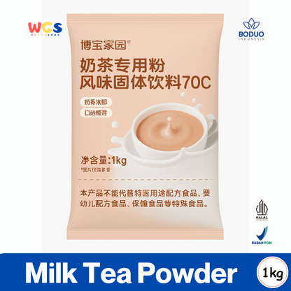 BODUO Milk Tea Powder 1kg – Bubuk Minuman Milk Tea Creamy Ala Kafe Siap Seduh