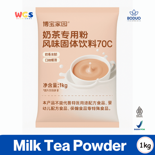 BODUO Milk Tea Powder 1kg – Bubuk Minuman Milk Tea Creamy Ala Kafe Siap Seduh