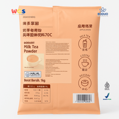BODUO Milk Tea Powder 1kg – Bubuk Minuman Milk Tea Creamy Ala Kafe Siap Seduh