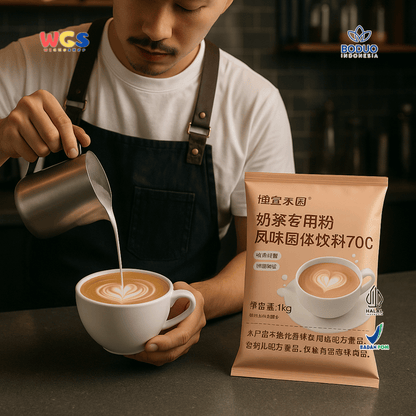 BODUO Milk Tea Powder 1kg – Bubuk Minuman Milk Tea Creamy Ala Kafe Siap Seduh