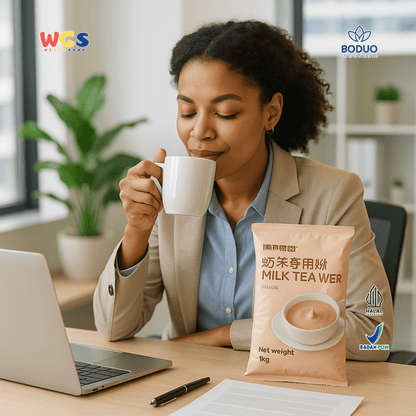 BODUO Milk Tea Powder 1kg – Bubuk Minuman Milk Tea Creamy Ala Kafe Siap Seduh
