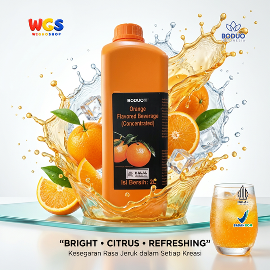 BODUO Orange Syrup 2 Liter - Sirup Jeruk untuk Mocktail Soda Orange Tea Minuman Kekinian Cafe