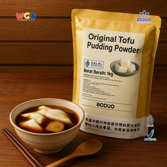 BODUO Original Tofu Pudding Powder 1kg – Bubuk Puding Tahu Lembut untuk Dessert Kekinian
