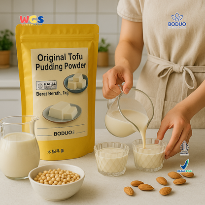 BODUO Original Tofu Pudding Powder 1kg – Bubuk Puding Tahu Lembut untuk Dessert Kekinian