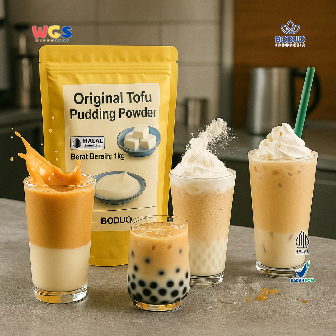 BODUO Original Tofu Pudding Powder 1kg – Bubuk Puding Tahu Lembut untuk Dessert Kekinian