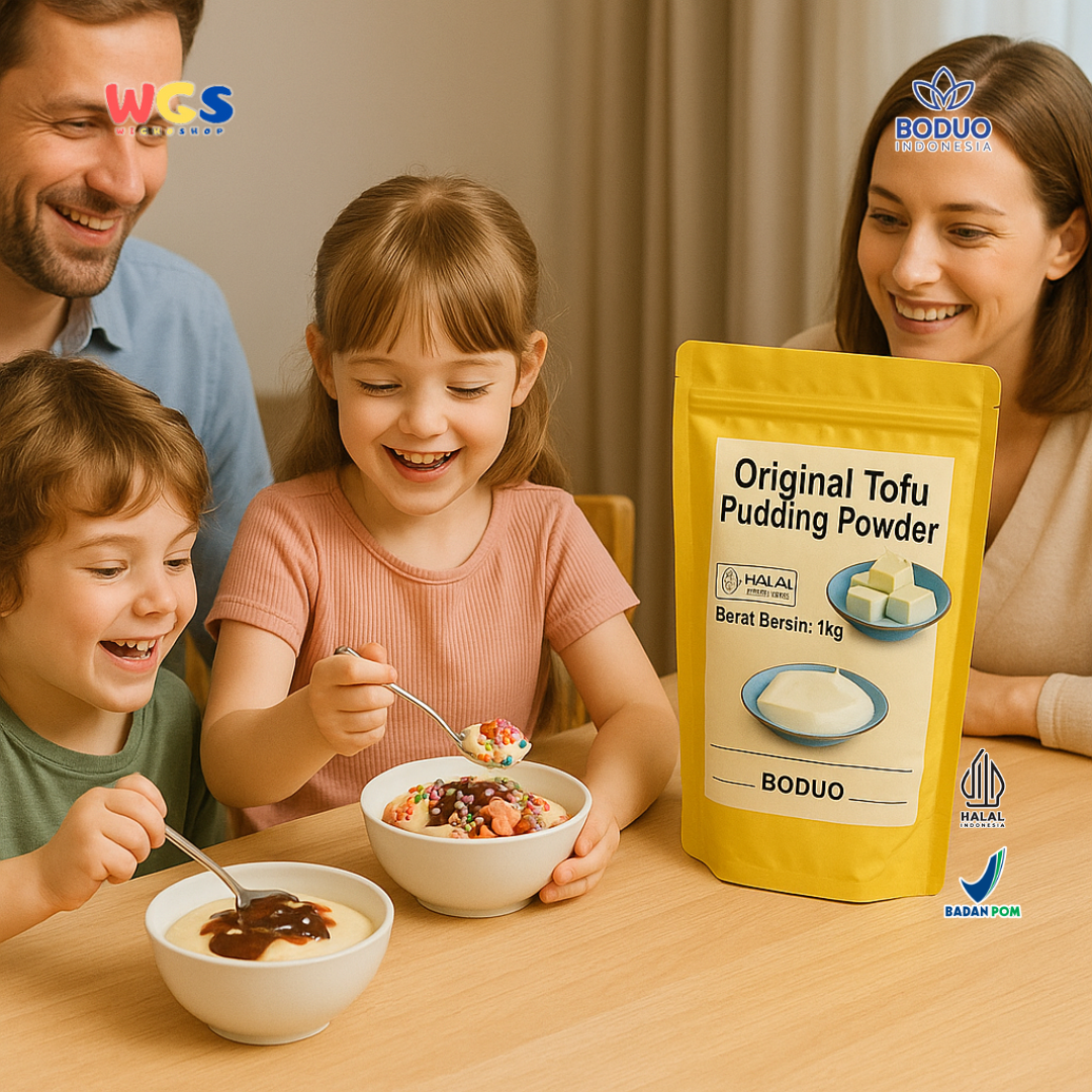 BODUO Original Tofu Pudding Powder 1kg – Bubuk Puding Tahu Lembut untuk Dessert Kekinian