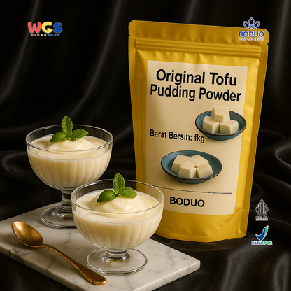 BODUO Original Tofu Pudding Powder 1kg – Bubuk Puding Tahu Lembut untuk Dessert Kekinian