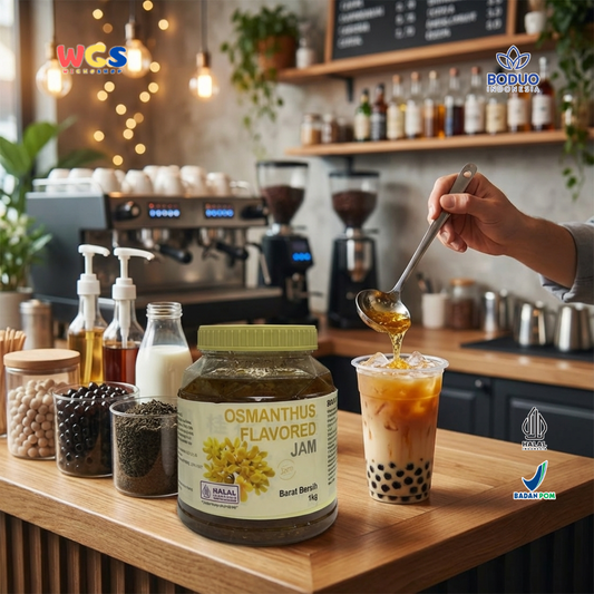 BODUO Osmanthus Flavored Jam 1kg – Selai Bunga Osmanthus Premium untuk Minuman & Dessert