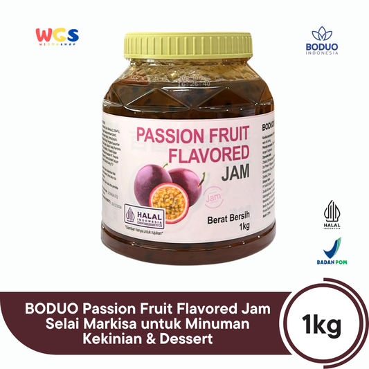 BODUO Passion Fruit Flavored Jam 1kg - Selai Markisa untuk Minuman Kekinian & Dessert
