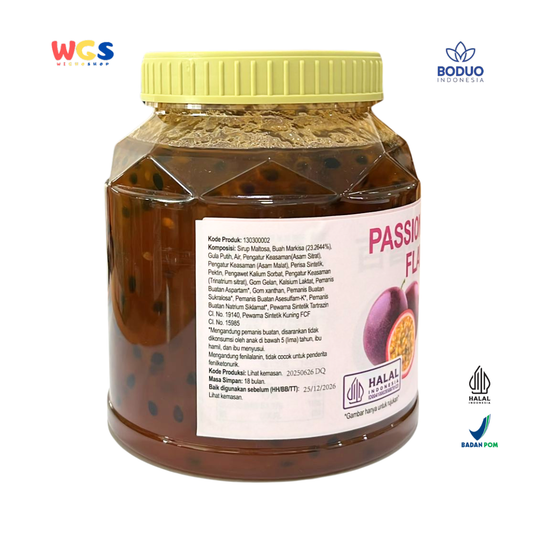 BODUO Passion Fruit Flavored Jam 1kg - Selai Markisa untuk Minuman Kekinian & Dessert