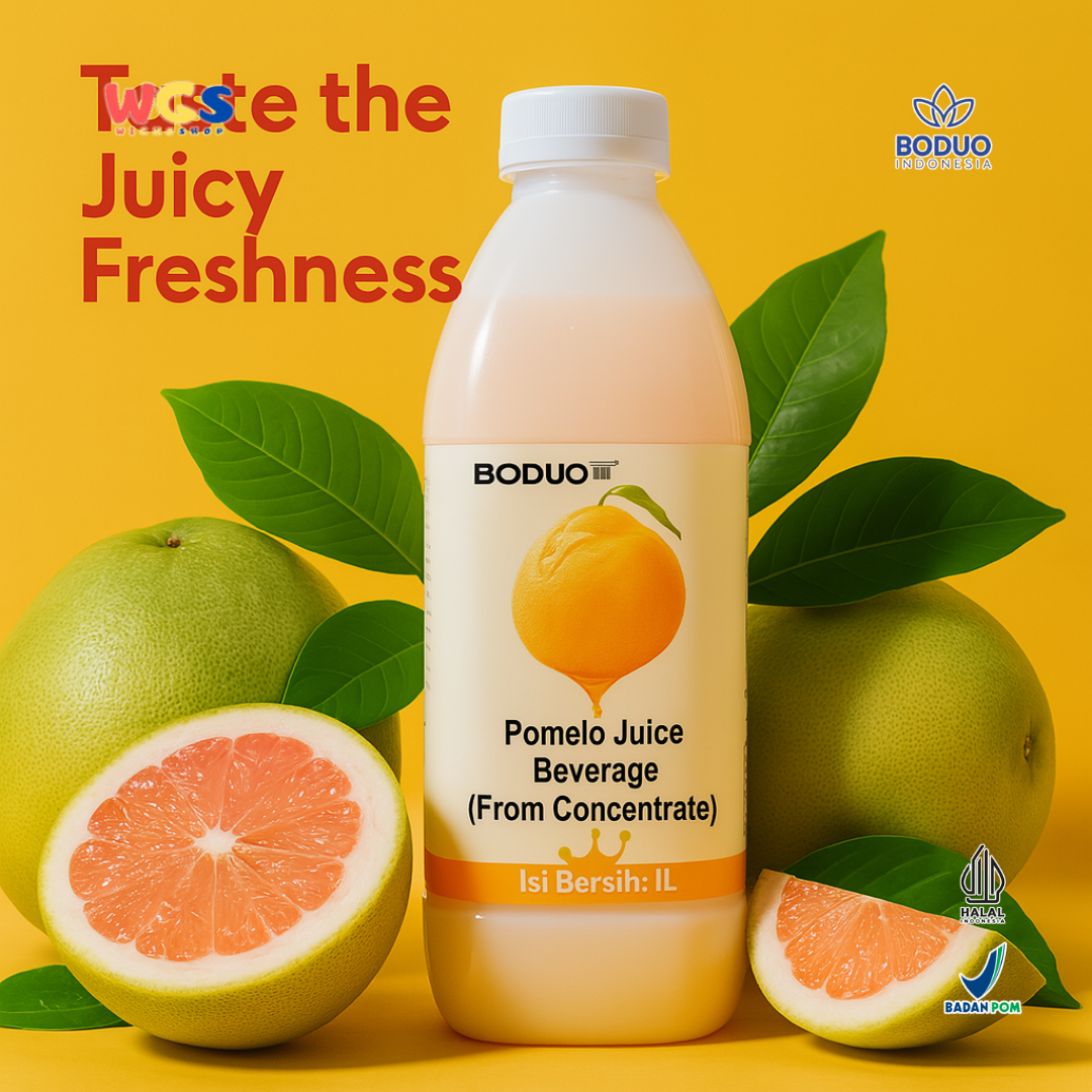 BODUO Pomelo Juice Beverage Concentrate 1L - Sirup Jeruk Bali Segar untuk Minuman Modern