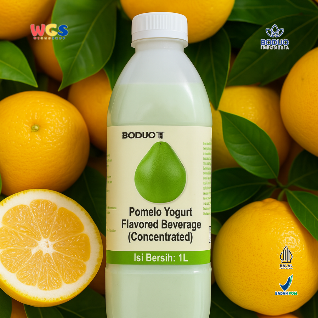 BODUO Pomelo Yogurt Flavored Syrup 1L - Sirup Jeruk Madu Yogurt Asam Manis Segar untuk Minuman