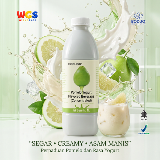 BODUO Pomelo Yogurt Syrup 1 Liter - Sirup Yoghurt Pomelo untuk Fruit Tea Minuman Kekinian Cafe