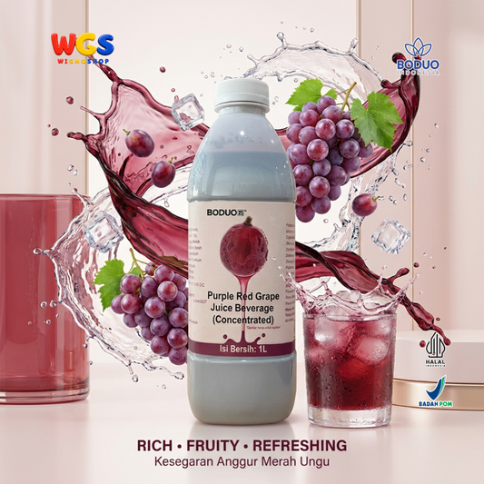 BODUO Purple Red Grape Juice Syrup 1 Liter - Sirup Anggur untuk Mocktail Soda Fruit Tea Minuman Cafe