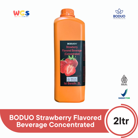 BODUO Strawberry Flavored Beverage Concentrated 2L | Sirup Stroberi Minuman Kekinian
