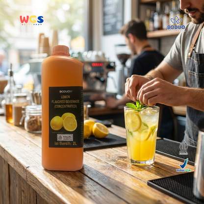 BODUO Syrup Lemon Flavored Beverage Concentrate 2L – Konsentrat Lemon Premium untuk Minuman