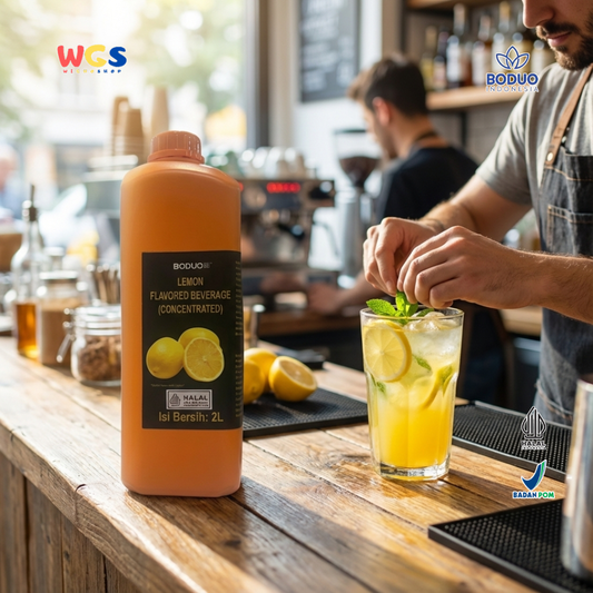 BODUO Syrup Lemon Flavored Beverage Concentrate 2L – Konsentrat Lemon Premium untuk Minuman