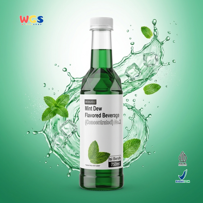 Boduo Mint Dew Syrup Flavor 750ml – Mint Flavored Concentrated Syrup for Drinks &amp; Desserts