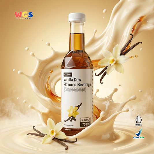 Boduo Vanilla Dew Syrup 750ml – Concentrated Vanilla Flavored Syrup for Drinks &amp; Desserts