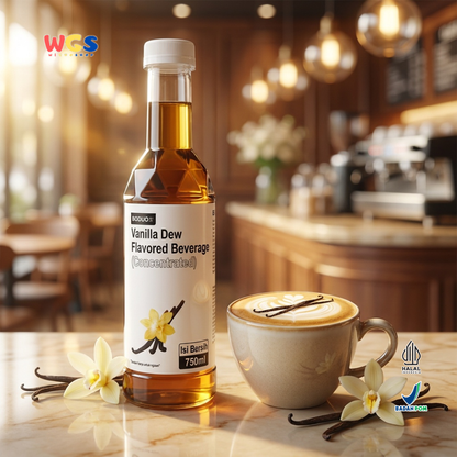 Boduo Vanilla Dew Syrup 750ml – Concentrated Vanilla Flavored Syrup for Drinks &amp; Desserts