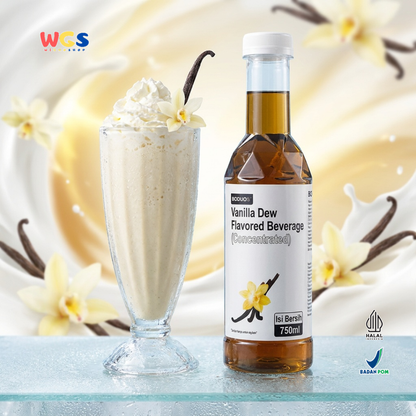 Boduo Vanilla Dew Syrup 750ml – Concentrated Vanilla Flavored Syrup for Drinks &amp; Desserts