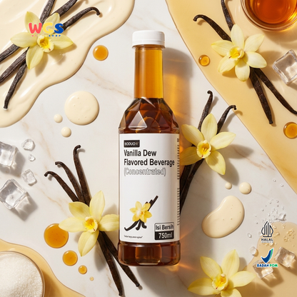 Boduo Vanilla Dew Syrup 750ml – Concentrated Vanilla Flavored Syrup for Drinks &amp; Desserts