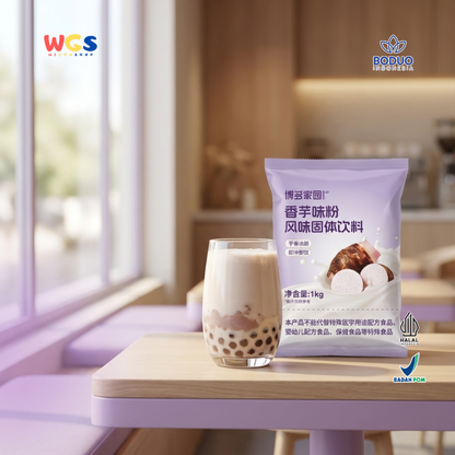BODUO Taro Flavored Powder 1kg – Bubuk Minuman Rasa Taro Premium untuk Milk Tea & Dessert