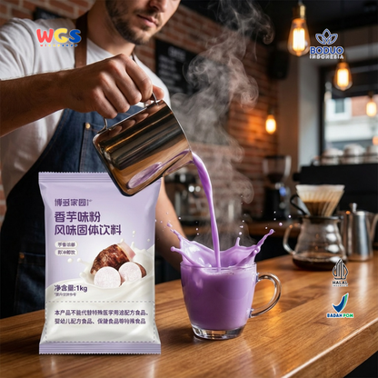 BODUO Taro Flavored Powder 1kg – Bubuk Minuman Rasa Taro Premium untuk Milk Tea & Dessert