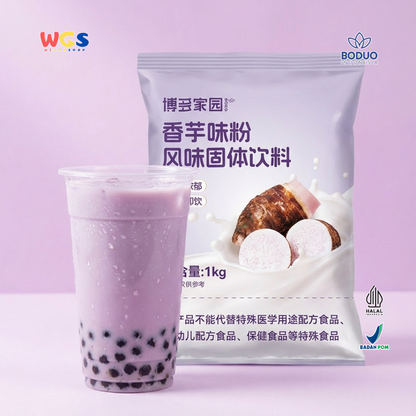 BODUO Taro Flavored Powder 1kg – Bubuk Minuman Rasa Taro Premium untuk Milk Tea & Dessert