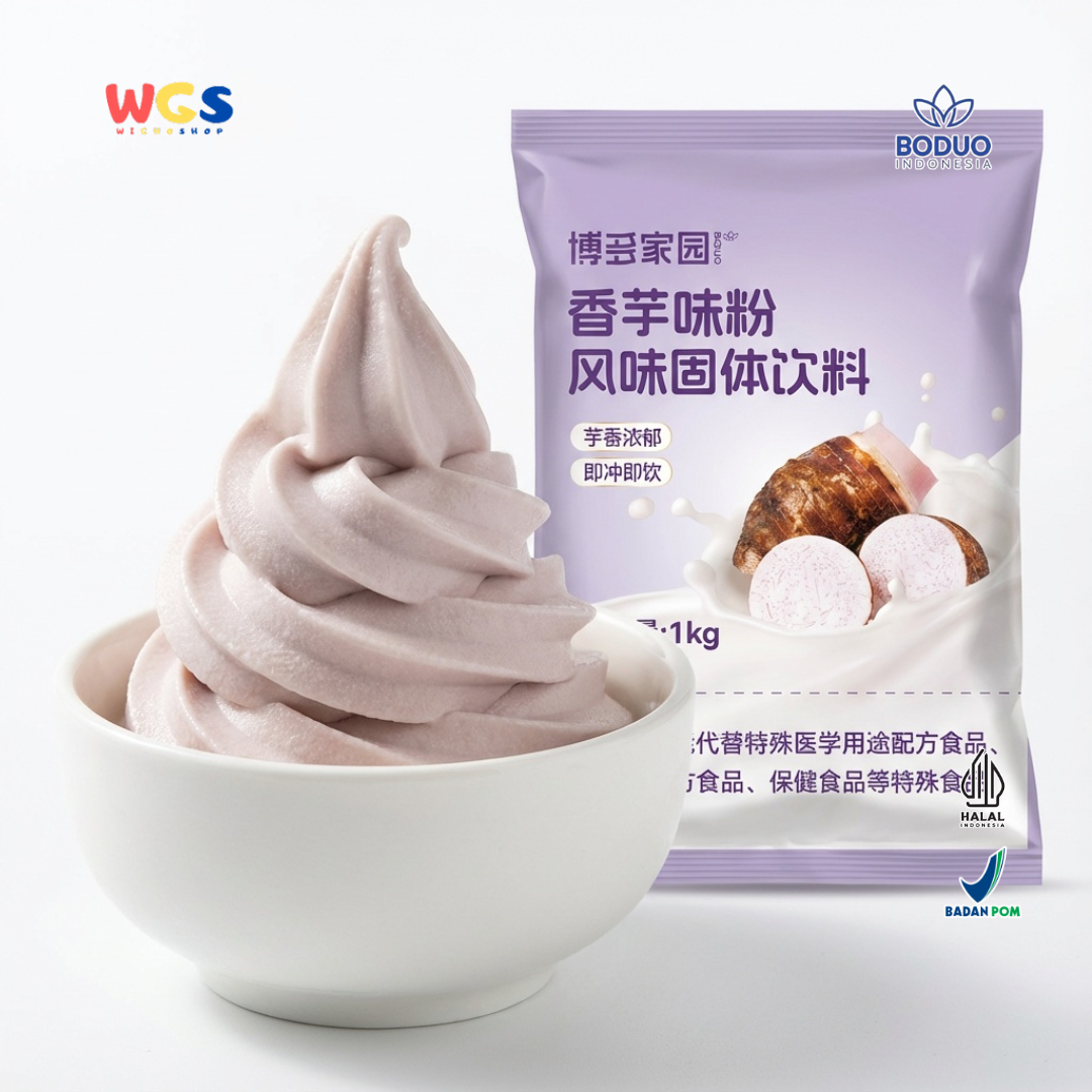 BODUO Taro Flavored Powder 1kg – Bubuk Minuman Rasa Taro Premium untuk Milk Tea & Dessert
