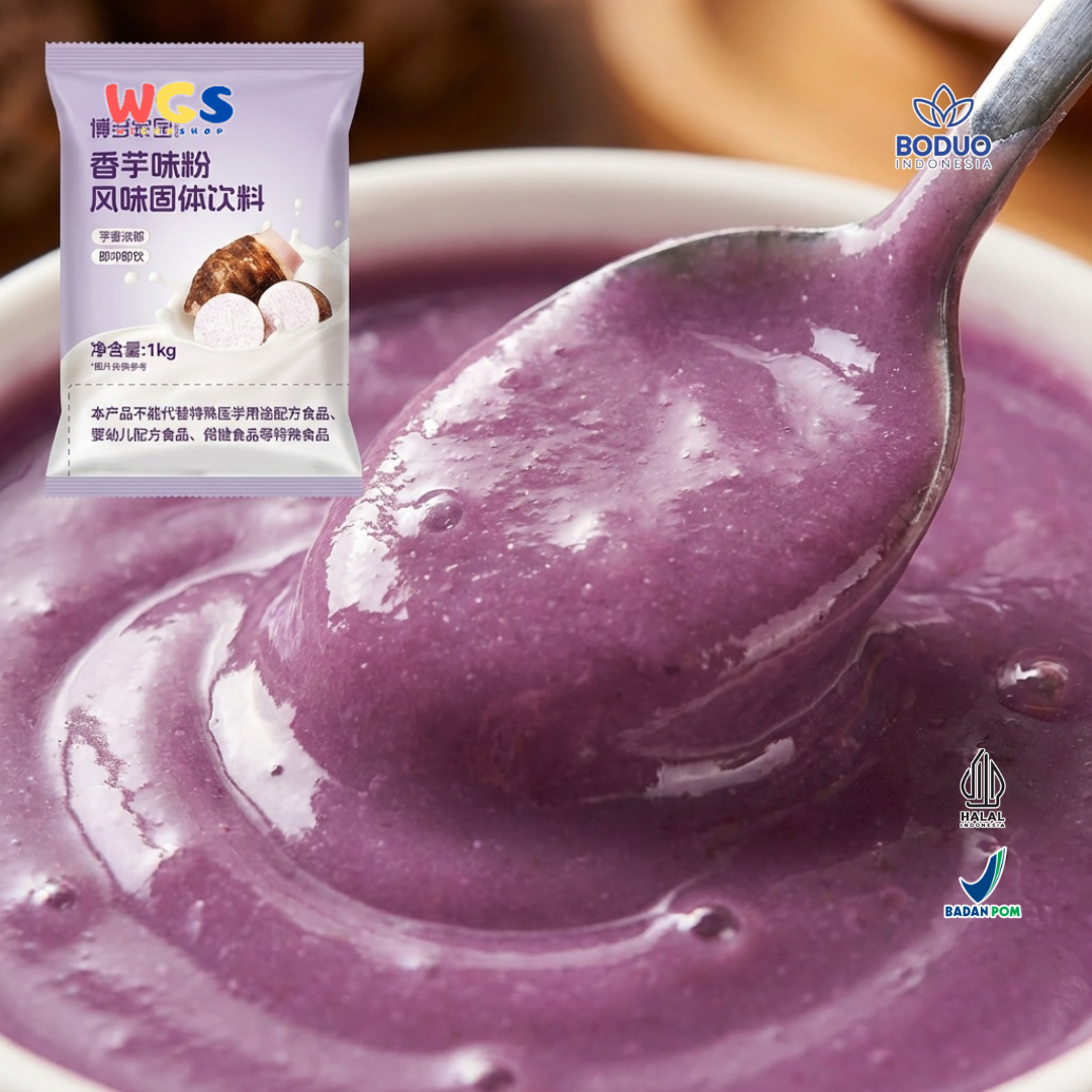 BODUO Taro Flavored Powder 1kg – Bubuk Minuman Rasa Taro Premium untuk Milk Tea & Dessert
