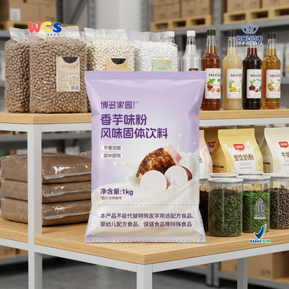 BODUO Taro Flavored Powder 1kg – Bubuk Minuman Rasa Taro Premium untuk Milk Tea & Dessert