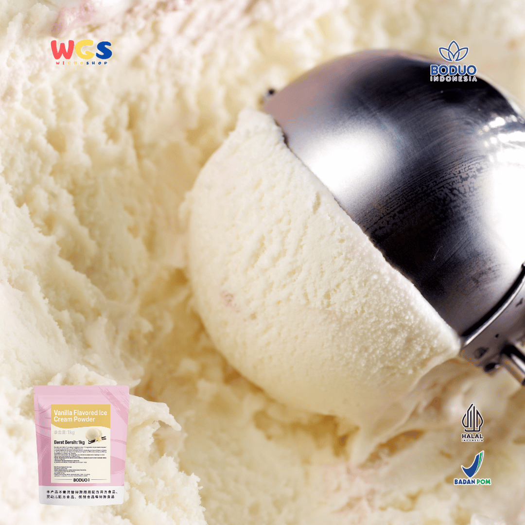BODUO Vanilla Flavored Ice Cream Powder 1kg – Bubuk Es Krim Rasa Vanila Praktis dan Lezat