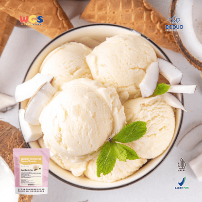 BODUO Vanilla Flavored Ice Cream Powder 1kg – Bubuk Es Krim Rasa Vanila Praktis dan Lezat