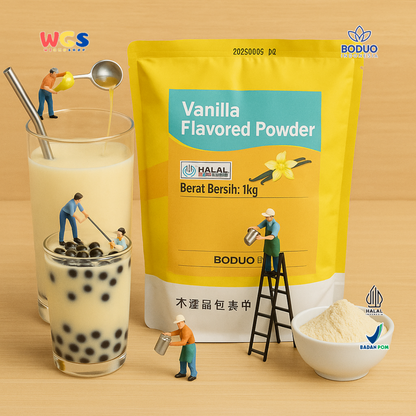 BODUO Vanilla Flavored Powder 1kg – Bubuk Minuman Rasa Vanila Lembut untuk Aneka Kreasi